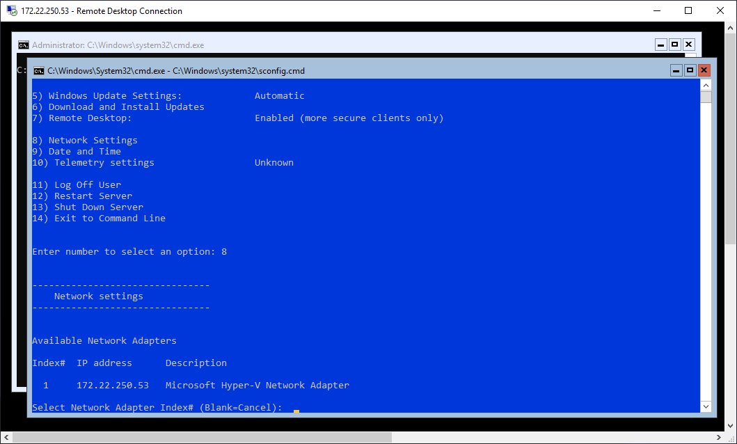 ip address of host running device manager