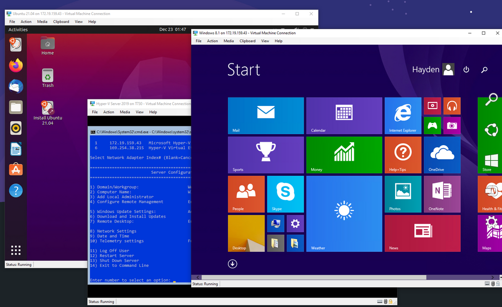 Microsoft s Virtual Machine Hub Hyper V Server 2019