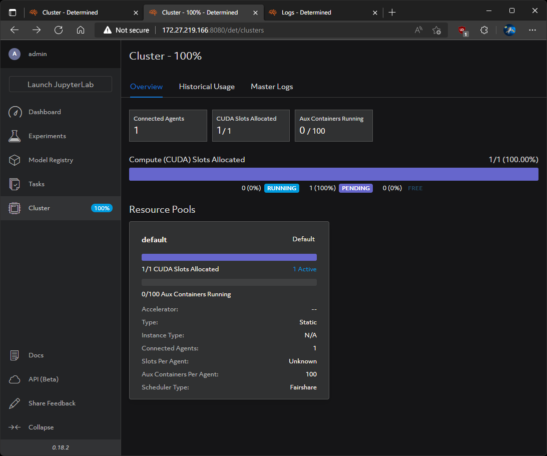 Running a massively scalable CUDA-accelerated AI/ML lab on WSL 2 with Determined